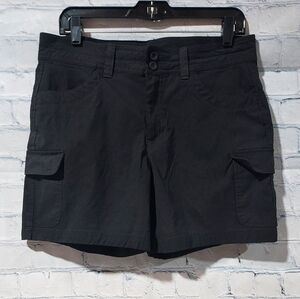 Eddie Bauer Womens 10 Summer Trail Hiking Shorts Fishing Outdoors Black Nylon